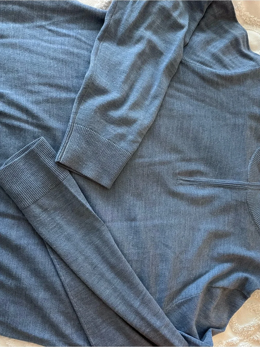 J. Crew Light Blue Quarter-Zip Men's Sweater